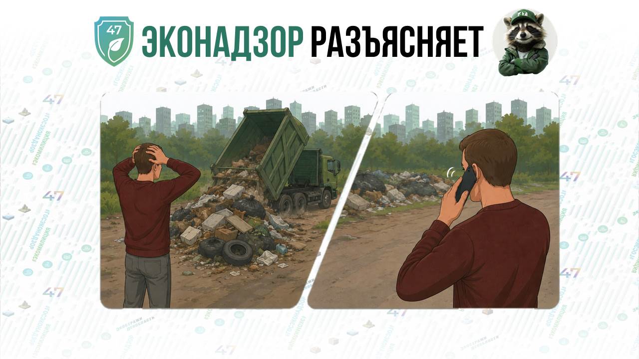 Эконадзор подготовил памятку о действиях при обнаружении незаконных свалок