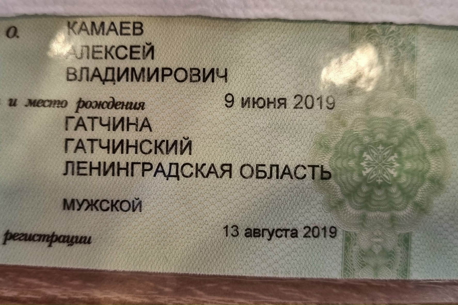 Документ находится в кафе Bistro Pollo в Тосно