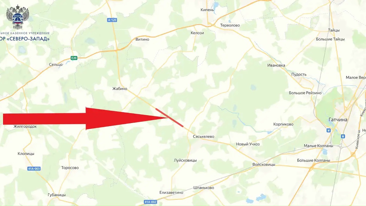 Движение по трассе А-120 в Гатчинском районе ограничат до 2 октября