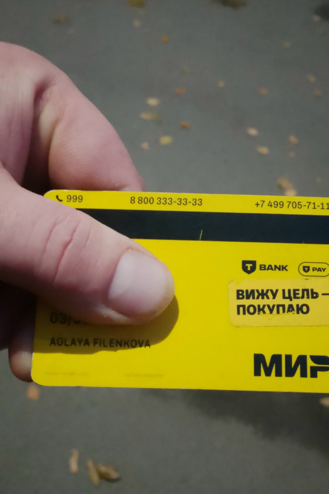 У Вингиссара 49 нашли карту Тинькофф