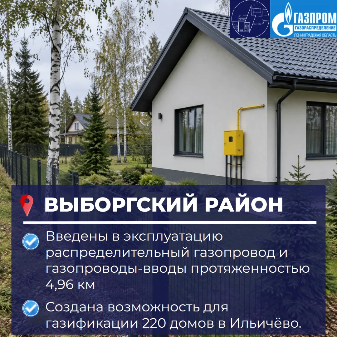 В Ильичёво ввели распределительный газопровод для 220 домовладений