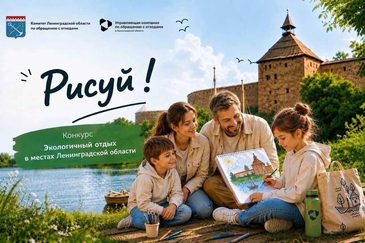 Приём работ на конкурс рисунков «Экологичный отдых в местах Ленинградской области» завершится 30
