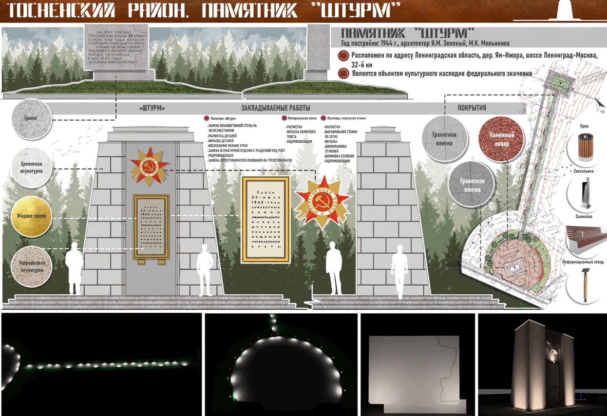 В Тосненском районе ремонтируют памятник «Штурм»
