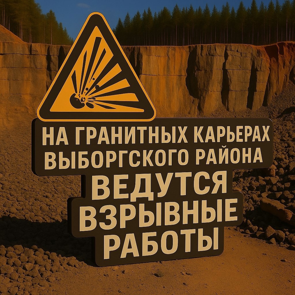 В карьерах Каменногорского поселения с 7 по 11 сентября проведут массовые взрывы