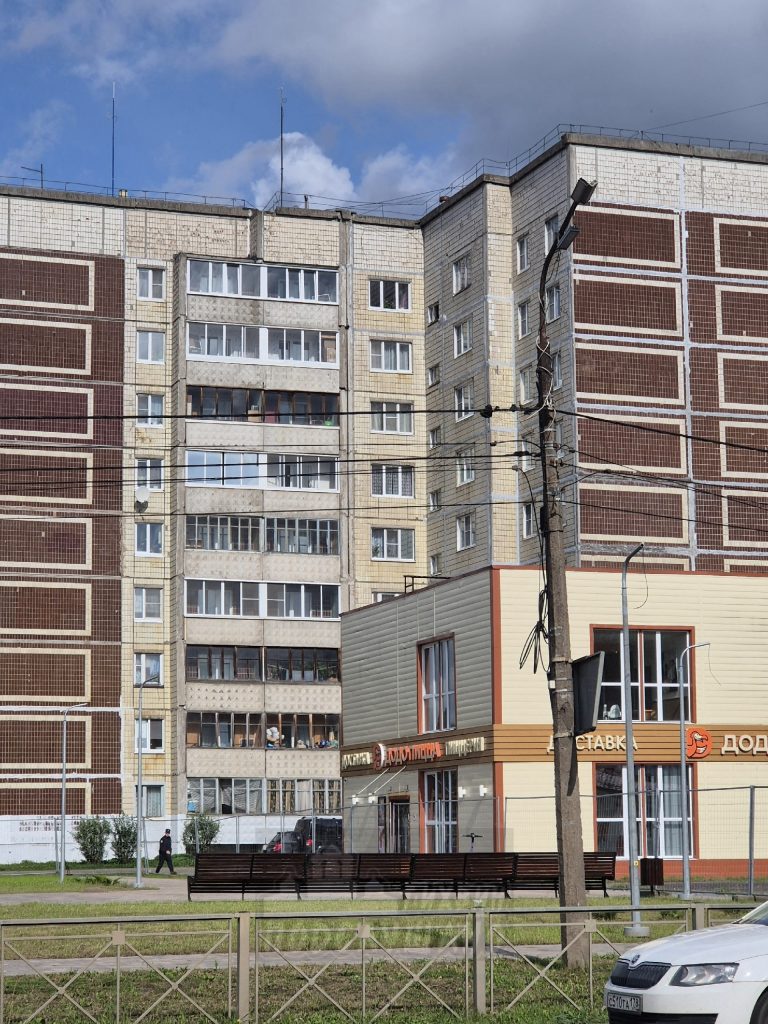 На улице Борисова в Тихвине установили большие скамейки