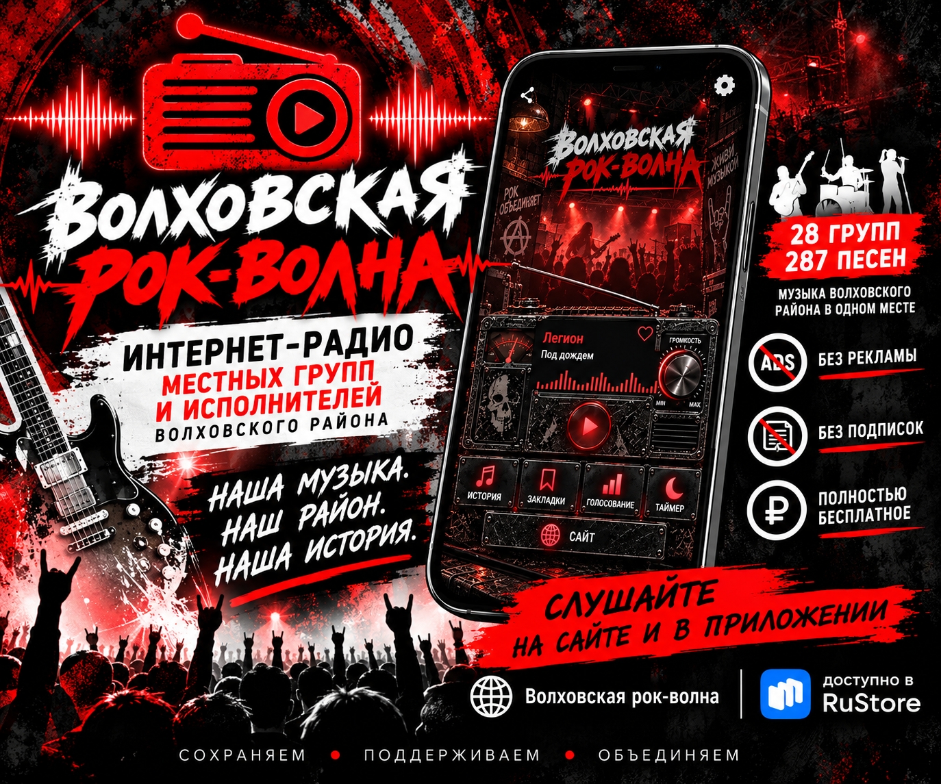 Интернет-радио "Волховская рок-волна" запустило мобильное приложение